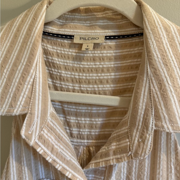 Pilcro Cream Button Down Sleeveless Sundress Size Small - Picture 5 of 8